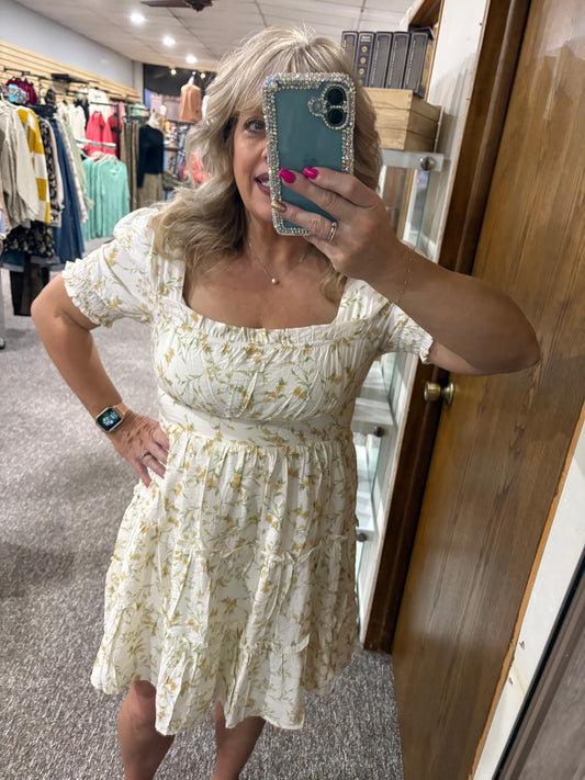 Ivory mini dress